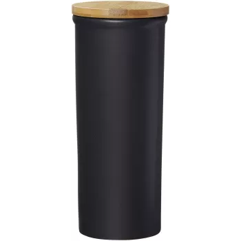 Ritzenhoff & Breker Jasper voorraadpot 1,6L steengoed met bamboedeksel, zwart 415322