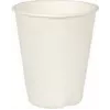 PAPSTAR pure suikerriet drinkbeker, 0,2 L, wit, 40 stuks, composteerbaar & magnetronbestendig 89854