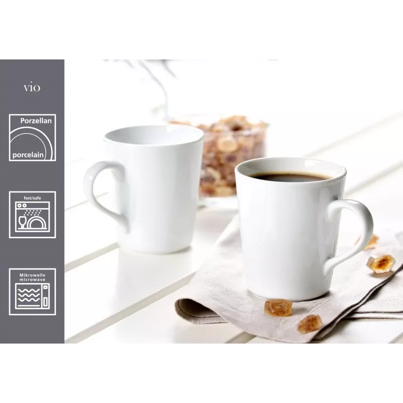 Ritzenhoff & Breker VIO koffiekopjes 300 ml wit porselein 6-delige set 423501