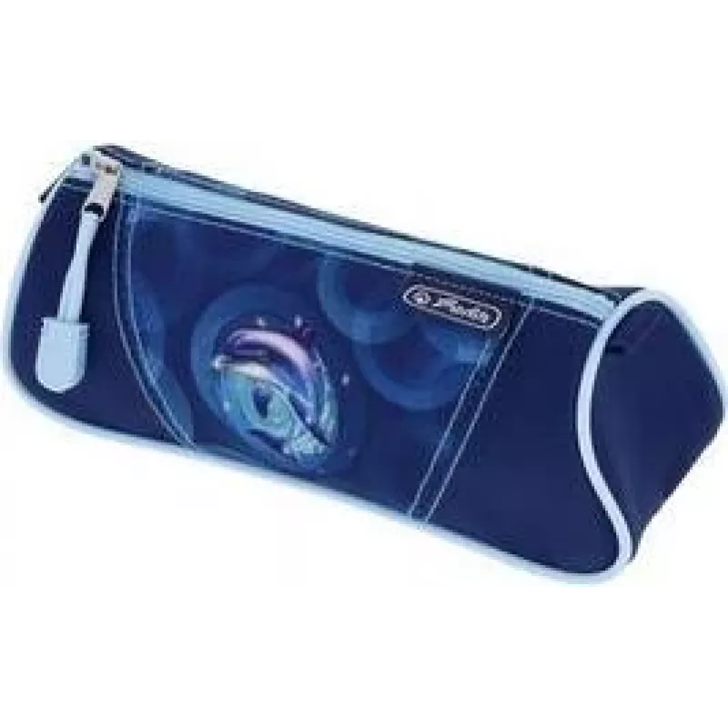 HERLITZ Dolphin Ride driehoekig etui, polyester, rits, 1 vak 400205918