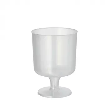 PAPSTAR herbruikbaar rood wijnglas PP, 0,2 L, doorschijnend, 10-pack, polypropyleen, diameter: 72 mm, hoogte: 100 mm - 1 stuk (89728)