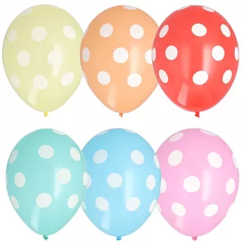 PAPSTAR Dots bontgekleurde latexballonnen, 29 cm, 100 stuks 84525