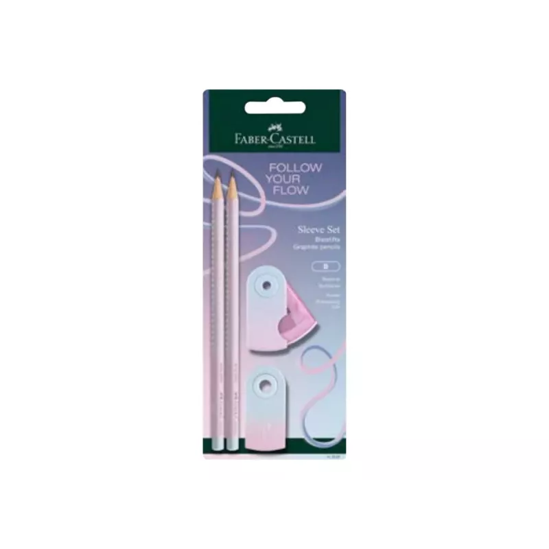 Faber-Castell GRIP Flow Edition schrijset, Blushing Sky, 2 potloden (B) 117007
