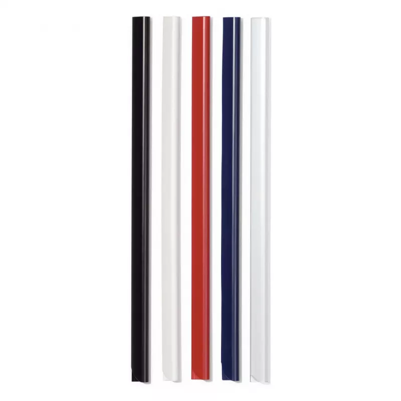 DURABLE Klemrails A4 6 mm, verpakking van 50, wit 293102
