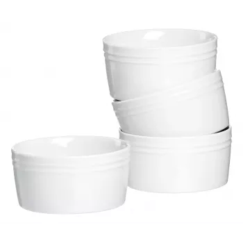 Ritzenhoff & Breker BIANCO ovenschaaltjes-set, 245 ml, 4-delig, porselein, wit 431452