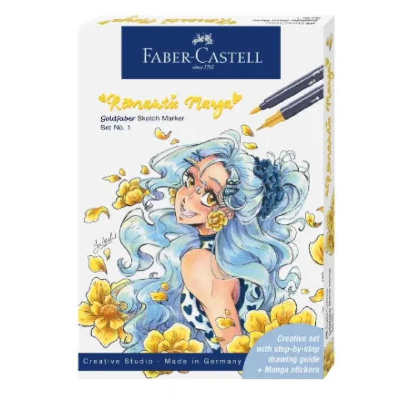 Faber-Castell Goldfaber Sketch marker set Romantic Manga (6 alcoholmarkers met dubbele punt) 164701
