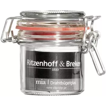 Ritzenhoff & Breker MIA inmaakglas / voorraadglas, 125 ml, glas met metalen beugelsluiting en rubberen afdichting, 6-set (813135)