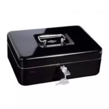 WEDO 145 221H stalen geldkist met cilinderslot, zwart gepoedercoat