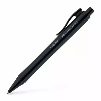 Faber-Castell Daily Ball drukbalpen, blauwe inkt, 0,6 mm XB, zwarte antislipgreep 140690