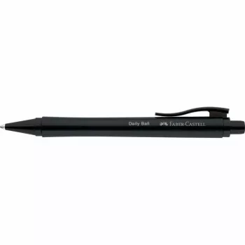 Faber-Castell Daily Ball drukbalpen, blauwe inkt, 0,6 mm XB, zwarte antislipgreep 140690
