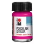 Marabu porselein- & glasverf, glanzend, framboos, 15 ml 11150039131