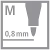 STABILO fineliner dr!ver, medium, groen, uitwisbare en geurloze inkt op waterbasis, 1 stuk (1089/36)