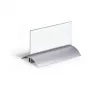 DURABLE PRESENTER DE LUXE tafelnaamhouder, dubbelzijdig, 61 x 150 mm inlegvel, helder acryl, 2 stuks 820119