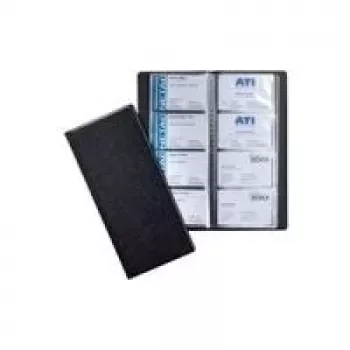 DURABLE VISIFIX® 192 visitekaartalbum in lederlook, zwart, 192 kaarten 240201