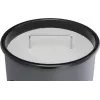 DURABLE metalen afvalemmer 17L rond met asbak, zwart 333001