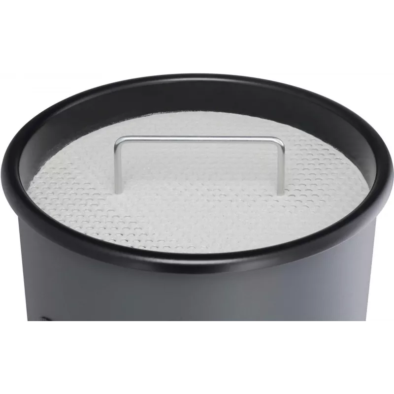 DURABLE metalen afvalemmer 17L rond met asbak, zwart 333001