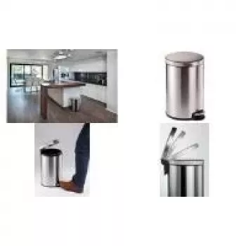 DURABLE pedaalemmer roestvrij staal 20L rond, 3-pack 340223