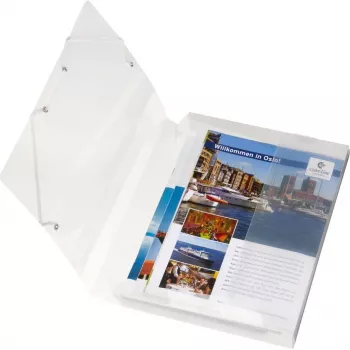 HERLITZ documentenbox DIN A4, polypropyleen, transparant, 40 mm rug, 250 x 40 x 330 mm 1948678