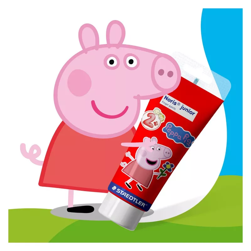 STAEDTLER Noris junior Peppa Pig vingerverf, 4 x 150 ml, vanaf 2 jaar 8814 L1