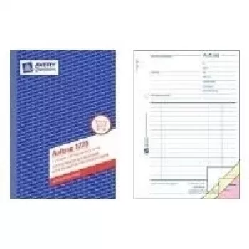 Avery 1727 A6 boekhoudboek, 40 blad, 5-koloms rekeningboek, grijze omslag