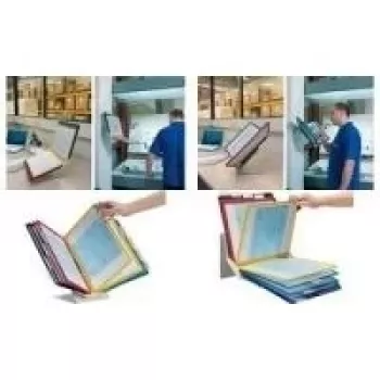 DURABLE VARIO PRO 10 A4 zichttafelsysteem tafelstandaard, 10 tafels, grijs/zwart 557900