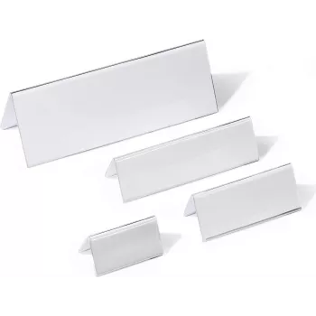 DURABLE tafelnaambordhouder tafelstandaard 61/122x210 mm acryl 10 stuks 803419