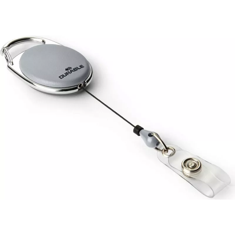 DURABLE Jojo STYLE pasjeshouder met snap-button-lus, 80 cm nylondraad, zwart, 10 stuks 832410