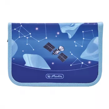 herlitz Cosmic Explorer etui, 31 delen, polyester, 205 x 140 x 38 mm, 2 kleppen, ruimte-design 400197095