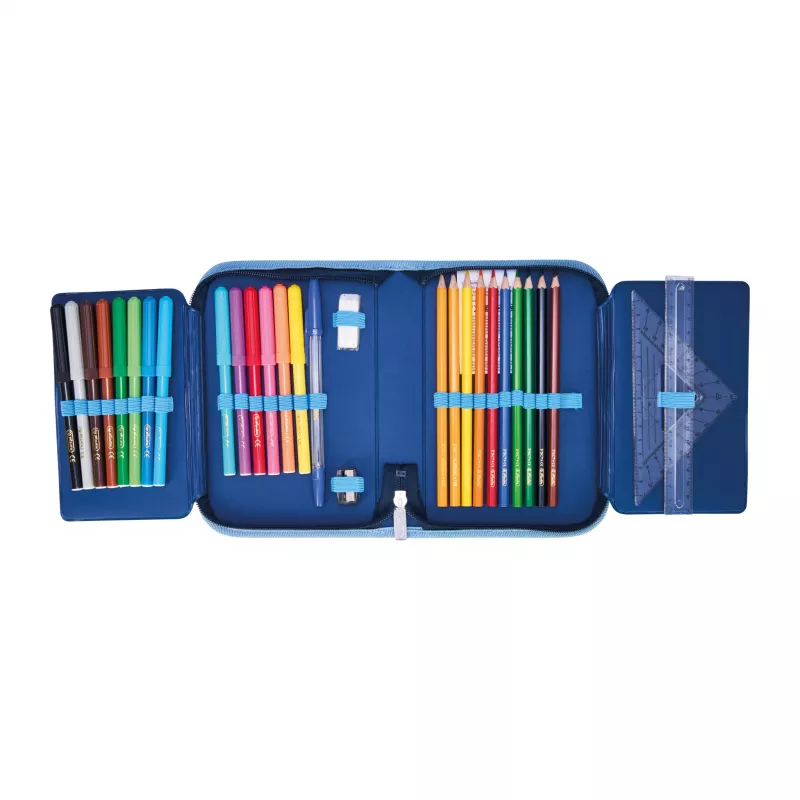 herlitz Cosmic Explorer etui, 31 delen, polyester, 205 x 140 x 38 mm, 2 kleppen, ruimte-design 400197095