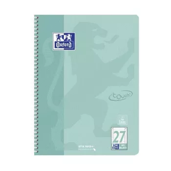 OXFORD Collegeblock TOUCH geruit met rand A4, 80 vel, 90 g/m², diverse kleuren 400196079