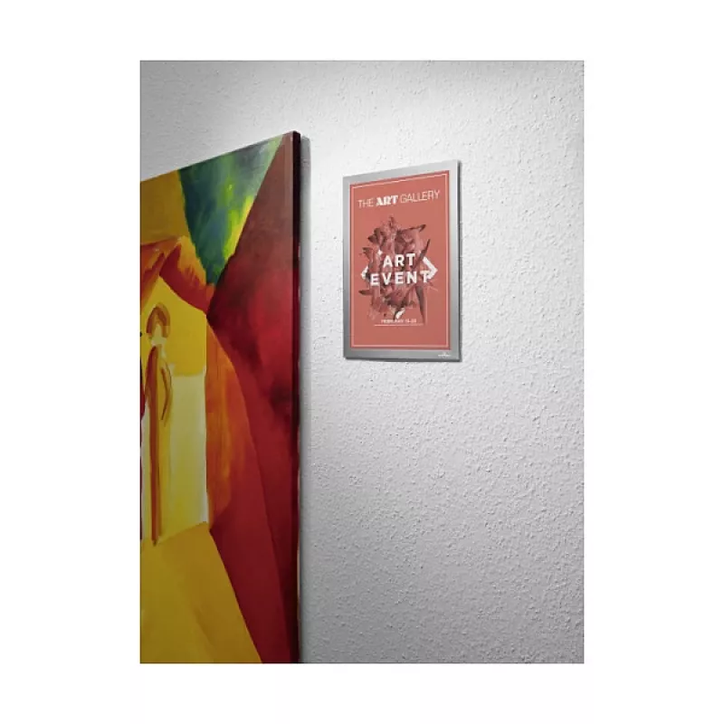 DURABLE DURAFRAME WALLPAPER A4 Zelfklevend infokader, zilver, 484323