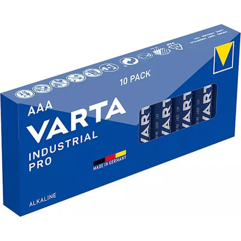 Varta Industrial AAA alkaline-batterij 1,5V 1100 mAh – 10 stuks (LR03)