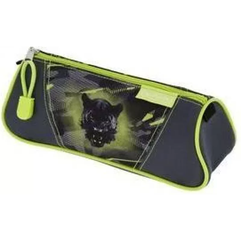 HERLITZ driehoekige etui Wild Panther polyester, 1 ritsvak 400205919