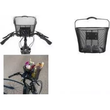 FISCHER E-Bike PLUS stuurmand, fijnmazig staaldraad, zwart, snelkoppeling, 5 kg 50653