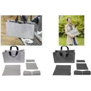 SIGEL BAB02 Desk Sharing Bag Basic L, donkergrijs, 5-delig set