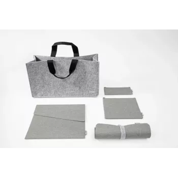 SIGEL BAB01 Desk Sharing Bag Basic L, lichtgrijs, 5-pack