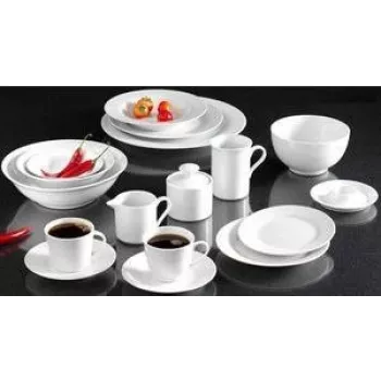 RITZENHOFF & BREKER Snap van R & B Bianco dessertbord, porselein, wit, 190 mm, 6-delige set 78060