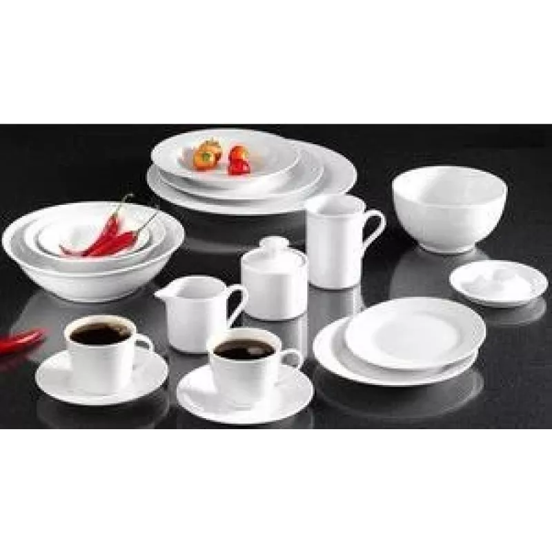 RITZENHOFF & BREKER Snap van R & B Bianco dessertbord, porselein, wit, 190 mm, 6-delige set 78060