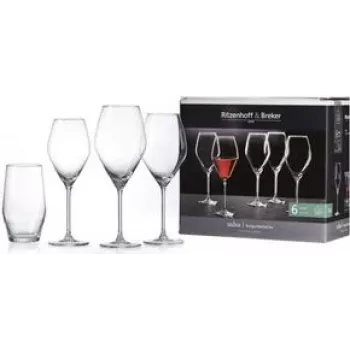 Ritzenhoff & Breker SALSA rode wijnglas 470 ml, helder, vaatwasmachinebestendig, hoogte 250 mm, 1 stuk 315806