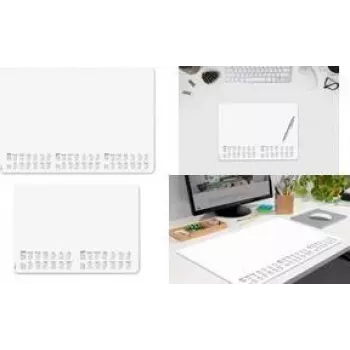 SIGEL bureaubladonderlegger puntraster 2026/2027/2028 wit/zwart papier 30 vellen (H6301)
