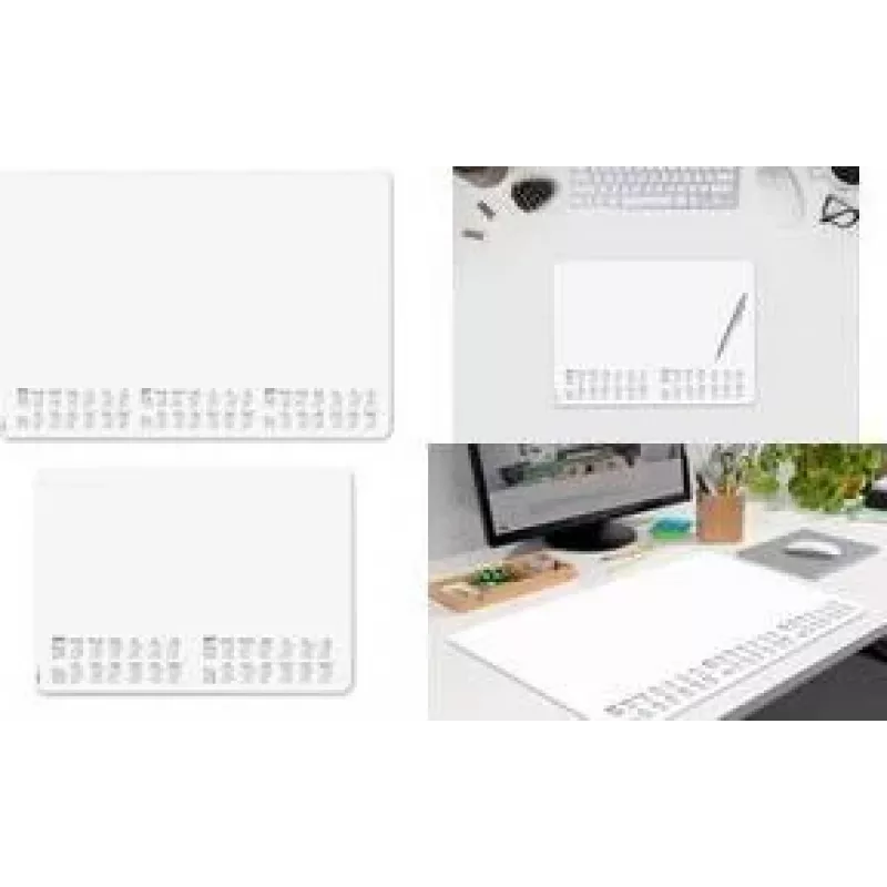 SIGEL bureaubladonderlegger puntraster 2026/2027/2028 wit/zwart papier 30 vellen (H6301)