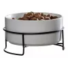 Ritzenhoff & Breker TARO voerbakset voor huisdieren, 400 ml, grijze steengoed keramieken voerbak voor katten & kleine honden, water & voer, 1 stuk (450514)