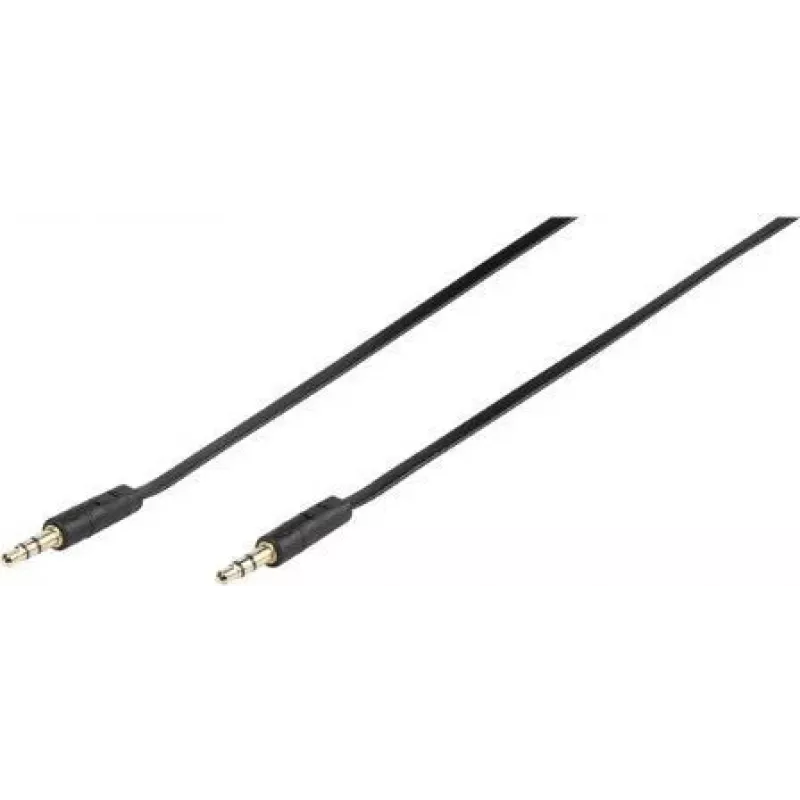Vivanco 46/10 03FG audio-verbindingskabel 3,5mm jack naar 3,5mm jack 0,3m zwart 46130