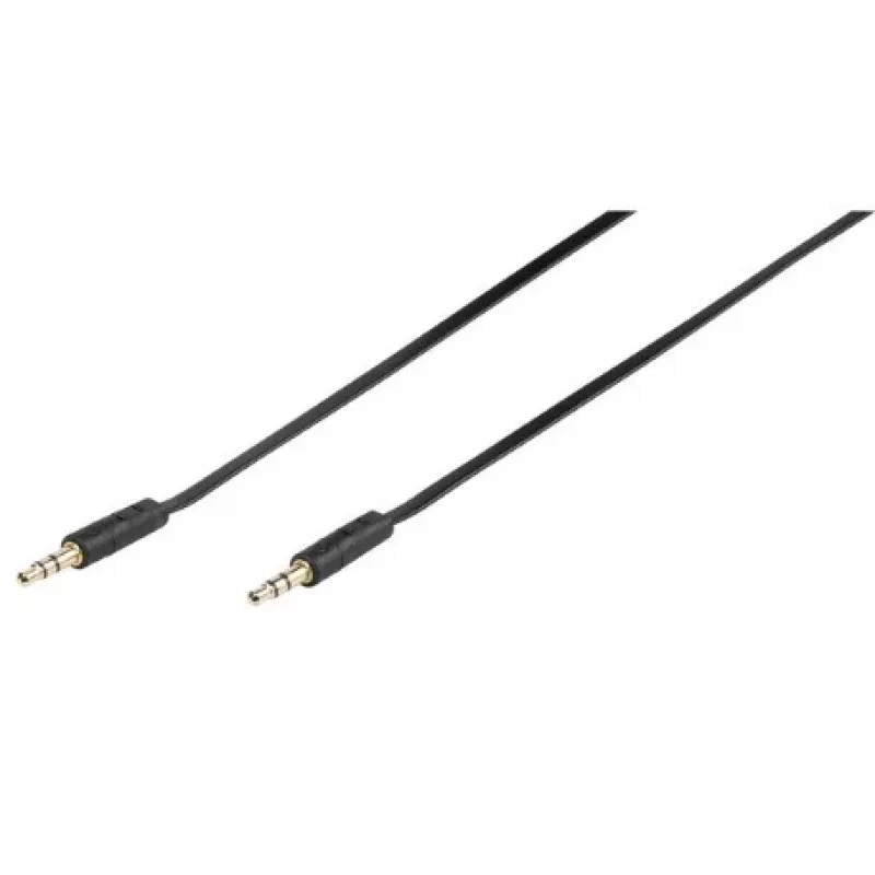 Vivanco 46/10 03FG audio-verbindingskabel 3,5mm jack naar 3,5mm jack 0,3m zwart 46130