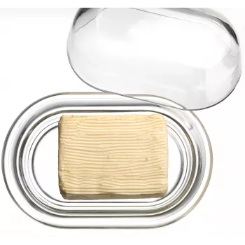 Ritzenhoff & Breker STYLE glazen botervloot met deksel 190x130x70 mm 812022
