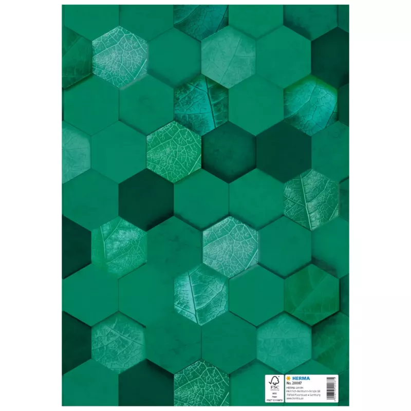 HERMA X omslag voor schriften, karton, DIN A4, donkergroen, 10 stuks 20087