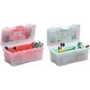 allit McPlus Clear 16 opbergbox, polypropyleen, transparant met rode sluitingen 416411