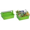 allit McPlus Carry Jardinier gereedschapsmand, groen, ergonomische aluminium beugelgreep, 2 grote vakken, 1 stuk (8500906006)