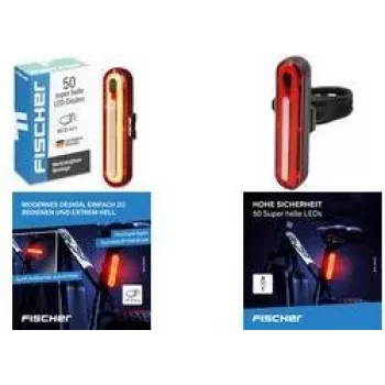 FISCHER FIETS LED fietsachterlicht, oplaadbaar, zwart/rood 50089:FISCHER