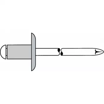 Gesipa blindklinknagel Al/staal 5x25mm grote kop K14 klembereik 15,0-20,0mm (250-pack) 1454126